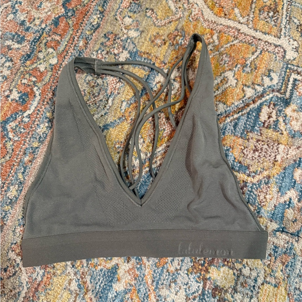 lululemon athletica Gray Strappy Sports Bra
